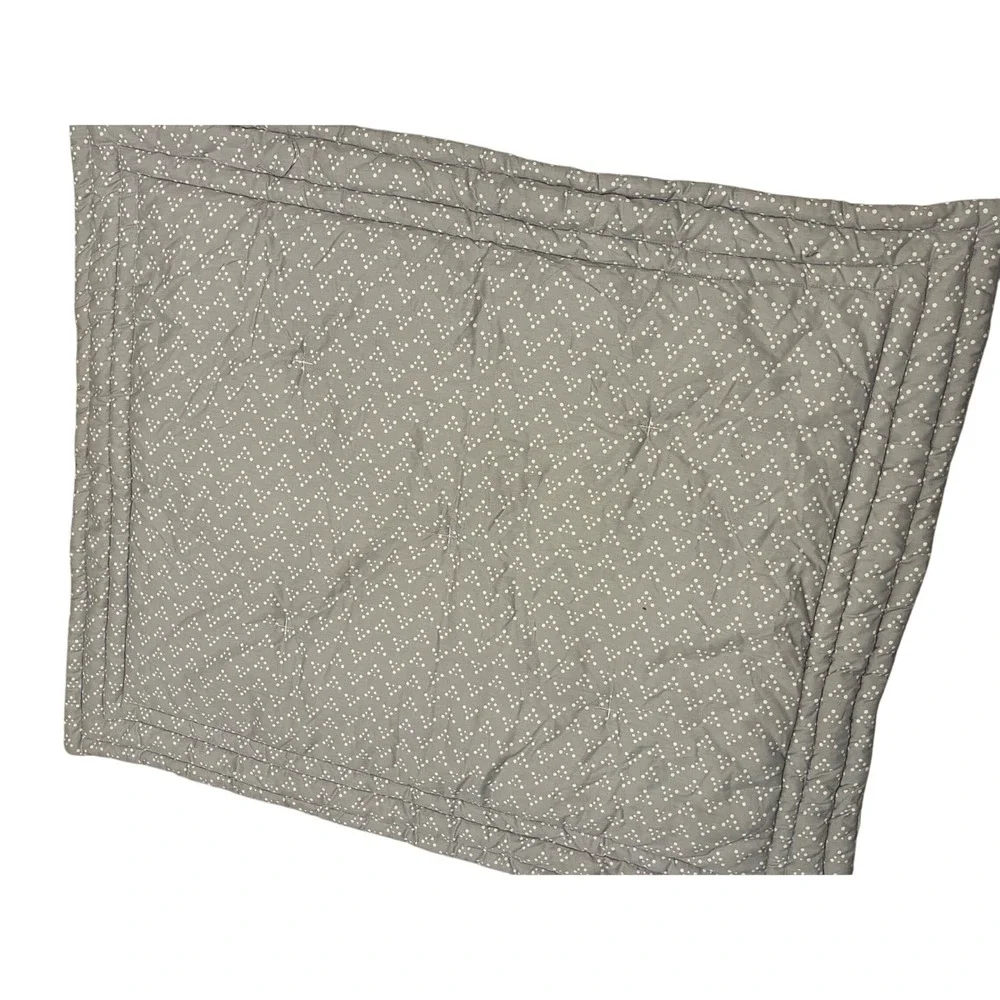 Baby Nursery Elephant Quilt Blue Grey White Padded Crib Blanket 39x31